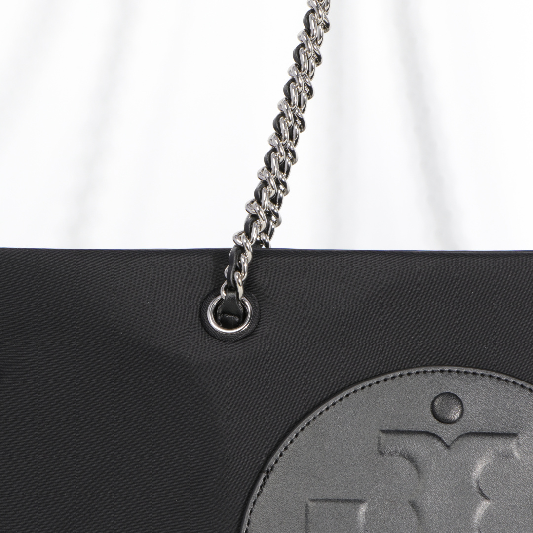 Tory Burch ～ Ella链条托特包柔软解构 171639 高密度尼龙材质与编织全铝链条肩带而独具辨识