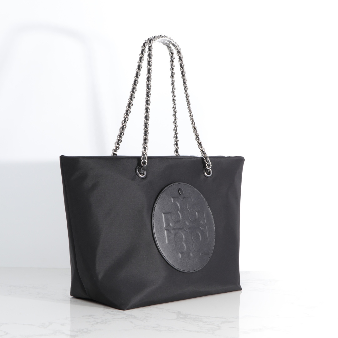 Tory Burch ～ Ella链条托特包柔软解构 171639 高密度尼龙材质与编织全铝链条肩带而独具辨识