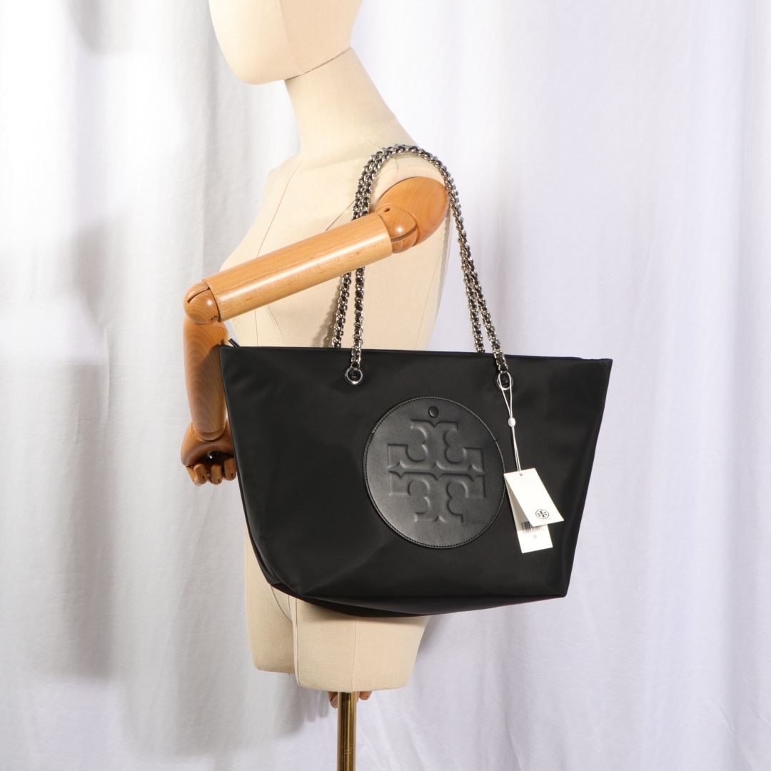 Tory Burch ～ Ella链条托特包柔软解构 171639 高密度尼龙材质与编织全铝链条肩带而独具辨识