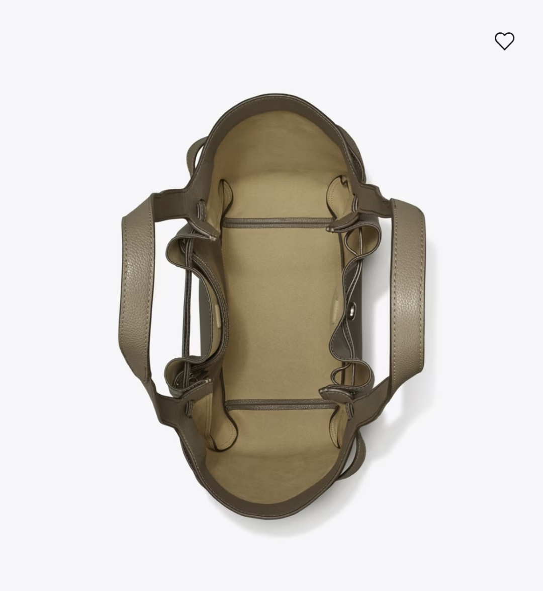Tory Burch ～编号 163388 荔枝纹头层牛皮 磁性按扣闭 合 带领钉闭合的腰带 顶部提手