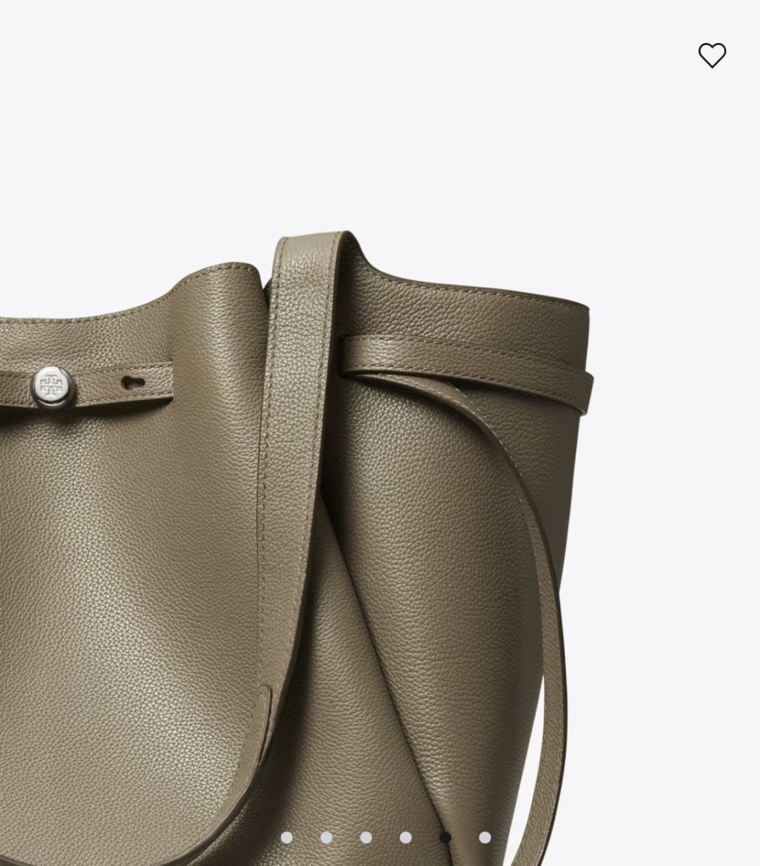 Tory Burch ～编号 163388 荔枝纹头层牛皮 磁性按扣闭 合 带领钉闭合的腰带 顶部提手