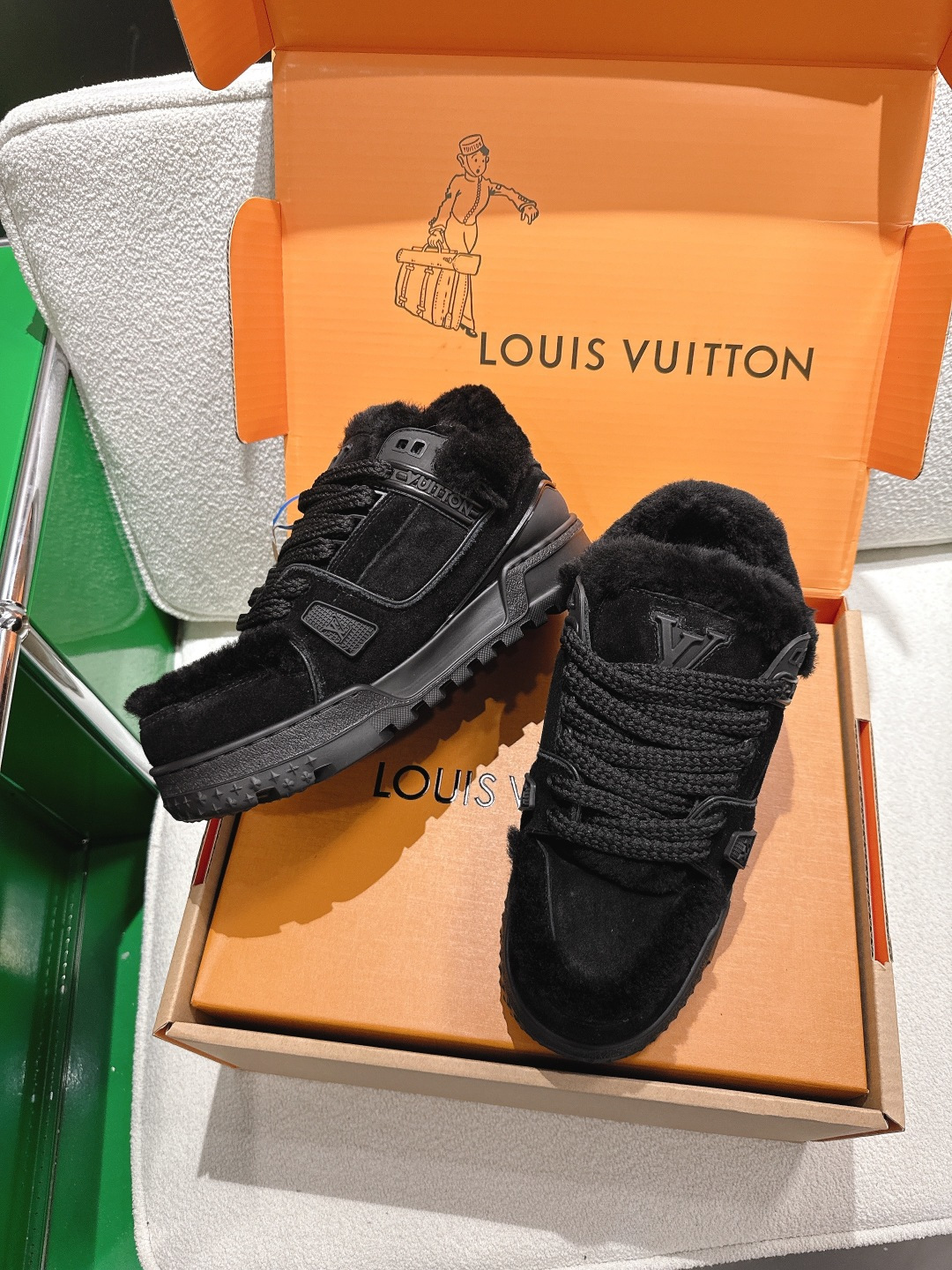Louis Vuitton Louis vuitton 路易威登胖Trainer 面包鞋 休闲鞋 真羊毛内里 ‼