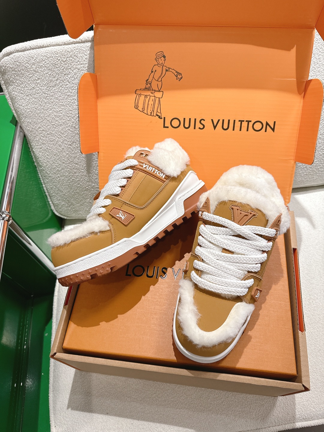 Louis Vuitton Louis vuitton 路易威登胖Trainer 面包鞋 休闲鞋 真羊毛内里 ‼
