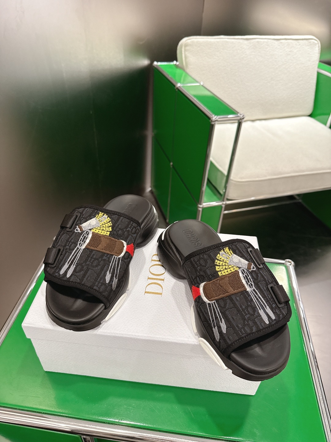 Dior 迪奥 26ss 生肖款 刺绣厚底拖鞋‼