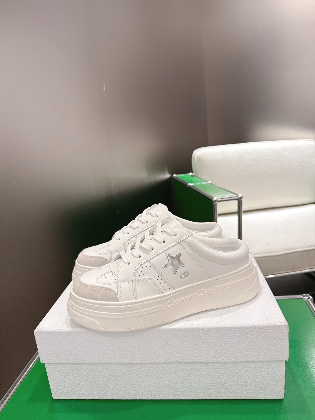 Dior Style White Leather Women's Shoes style reference detail image 4 from source 784958