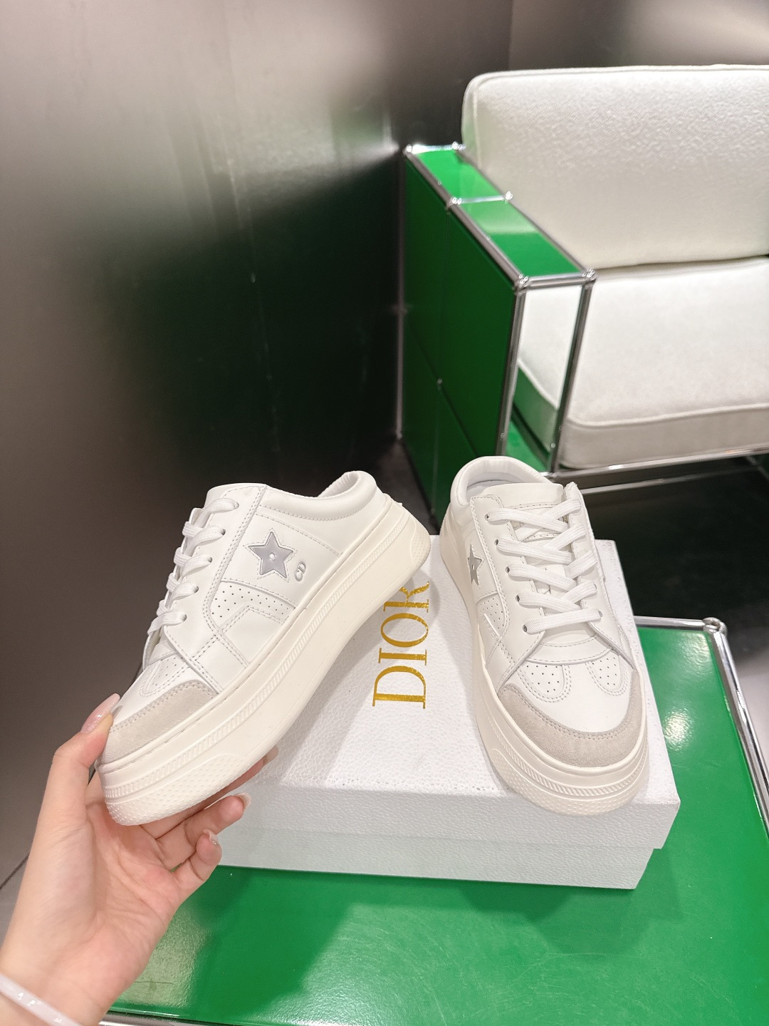Dior Style White Leather Women's Shoes style reference detail image 3 from source 784958
