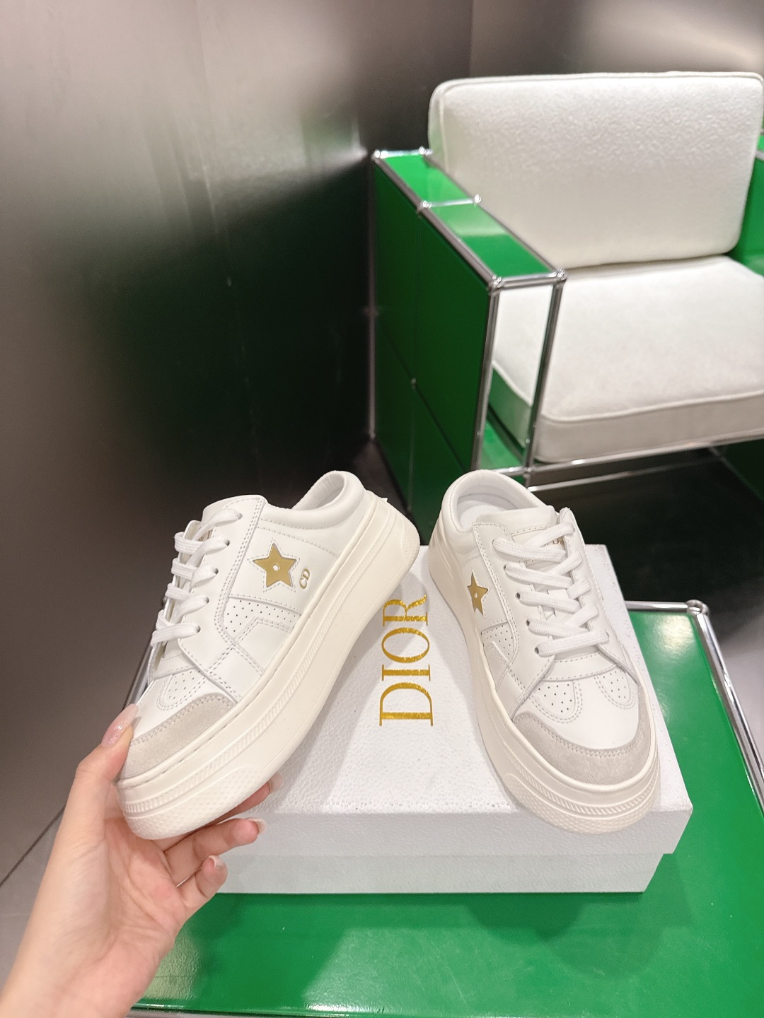 Dior Style White Leather Women's Shoes style reference detail image 3 from source 784959