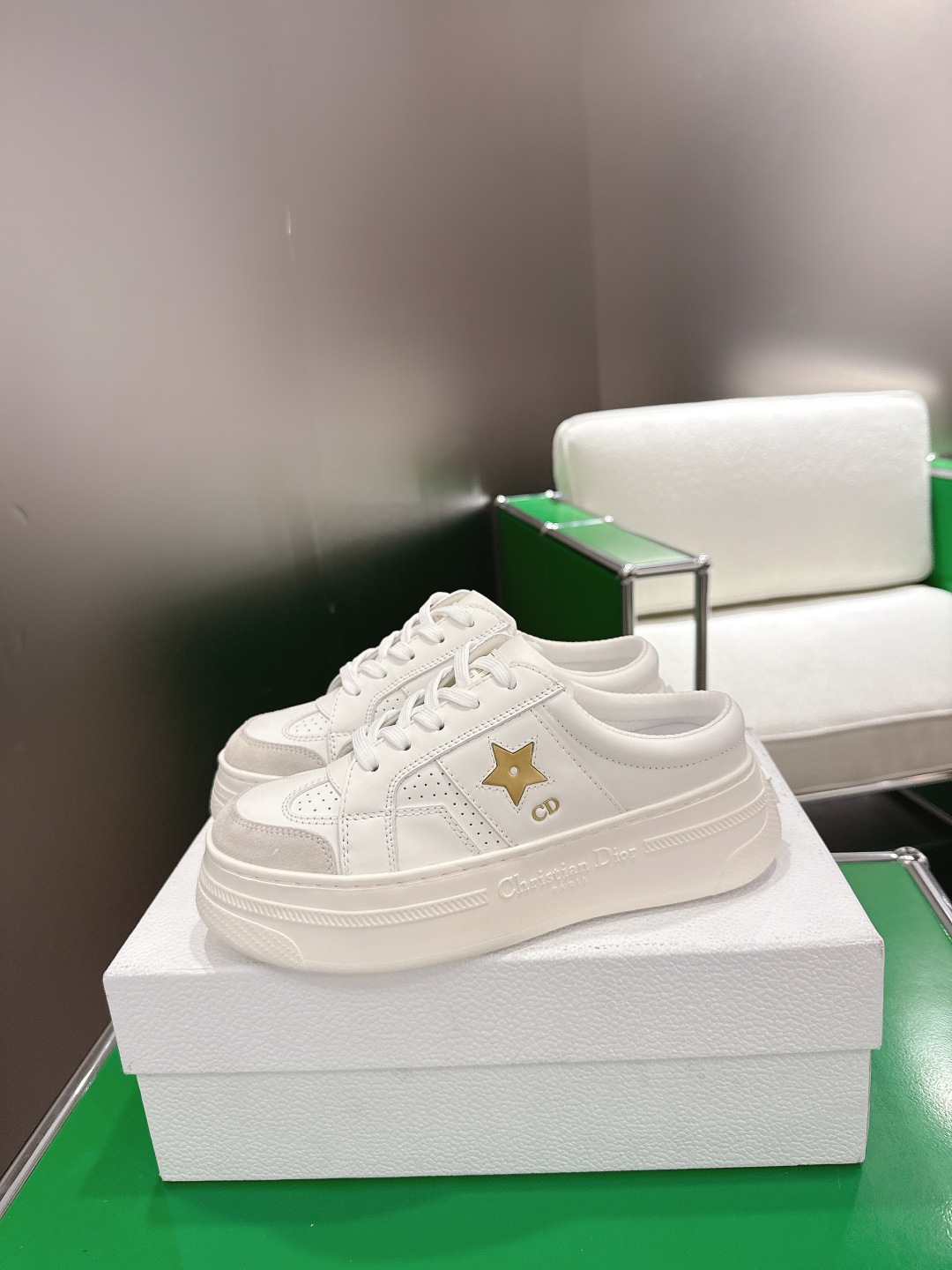 Dior Style White Leather Women's Shoes style reference detail image 4 from source 784959