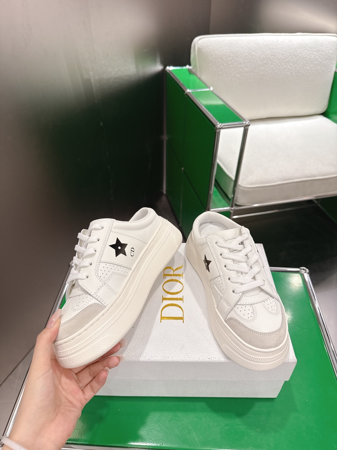 Dior Style White Leather Women's Shoes style reference detail image 3 from source 784960