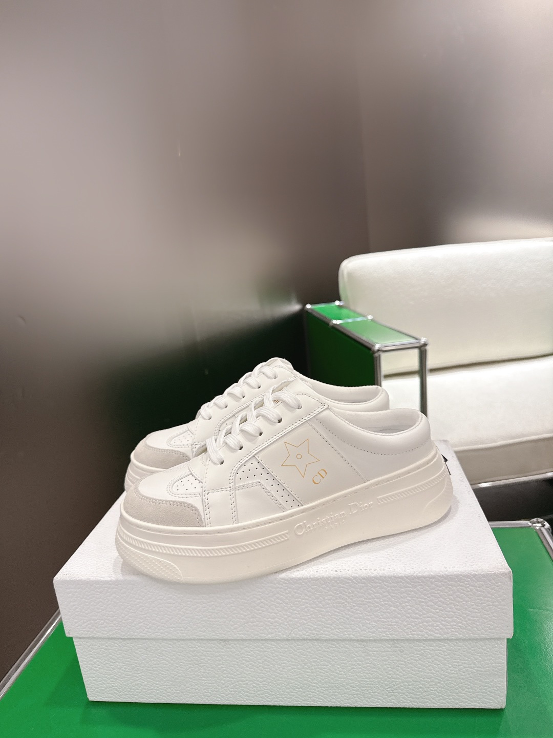 Dior Style White Leather Women's Shoes style reference detail image 4 from source 784961