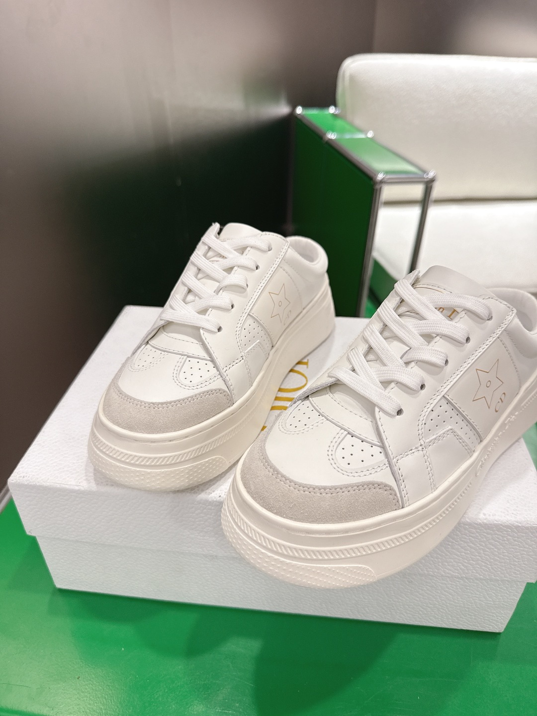 Dior Style White Leather Women's Shoes style reference detail image 7 from source 784961