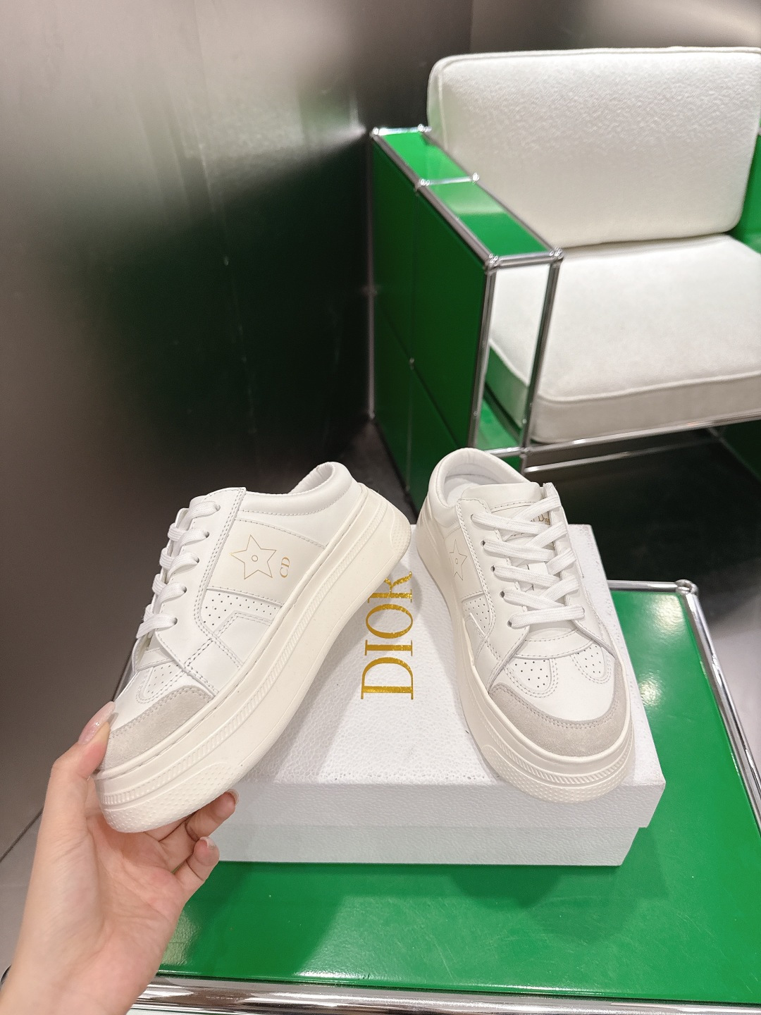Dior Style White Leather Women's Shoes style reference detail image 3 from source 784961