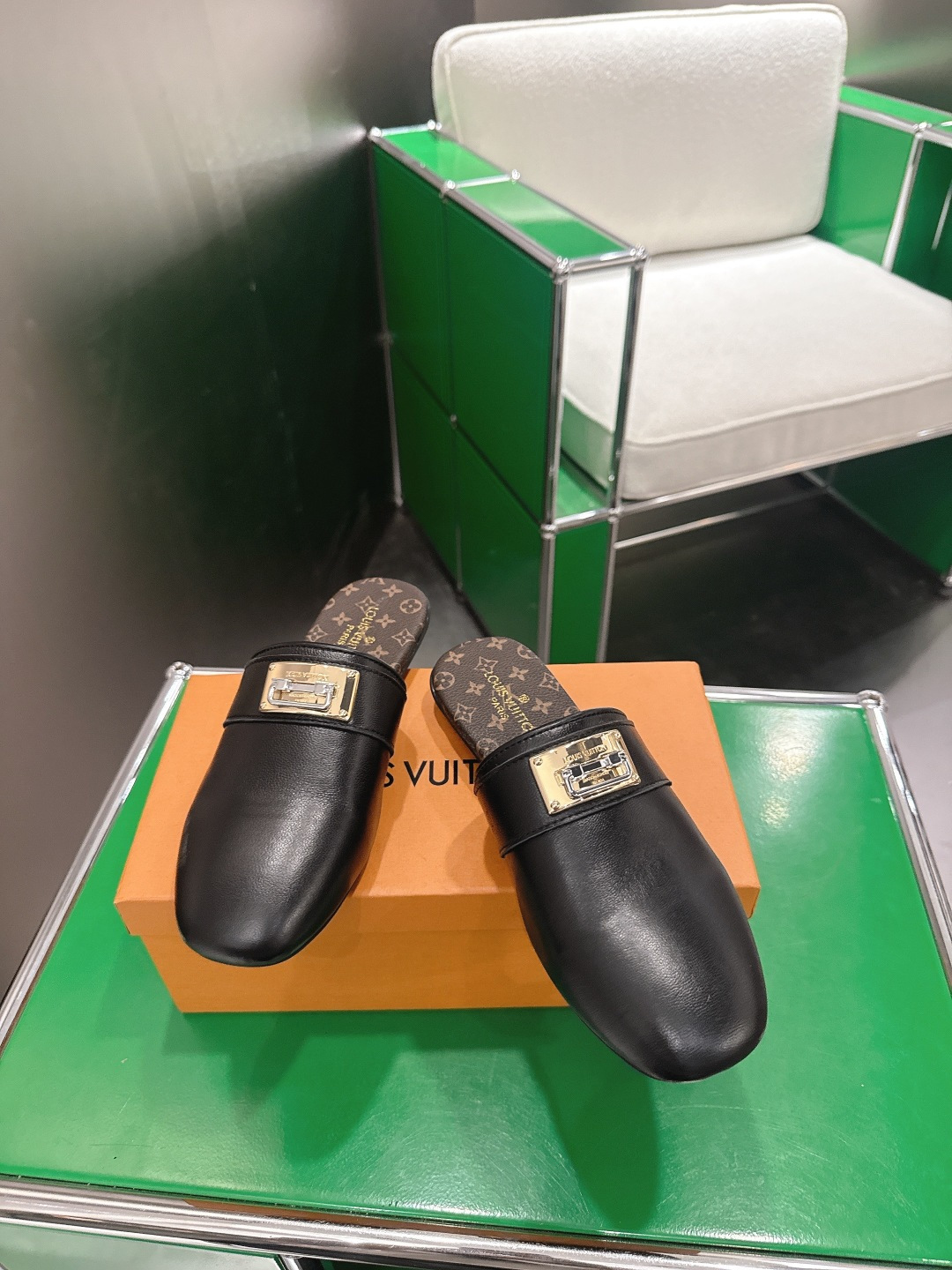 LV Style Black Leather Women's Shoes Lookbook Reference image 2