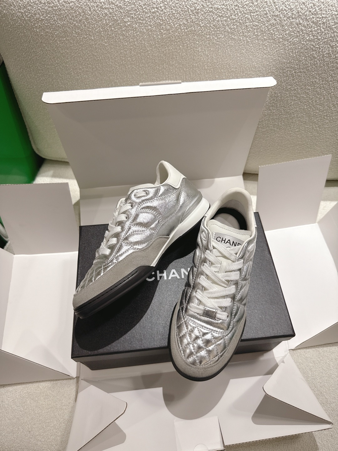 Chanel Style White Leather Women's Shoes style reference detail image 3 from source 784210