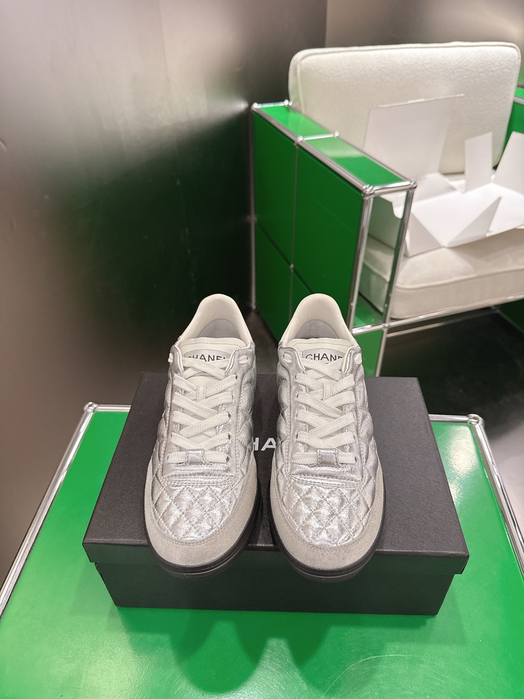 Chanel Style White Leather Women's Shoes style reference detail image 1 from source 784210