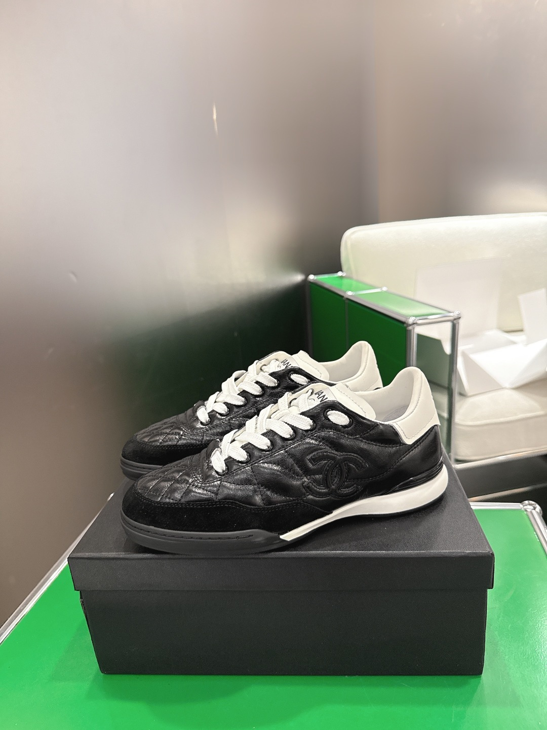 Chanel Style White Leather Women's Shoes style reference detail image 2 from source 784211