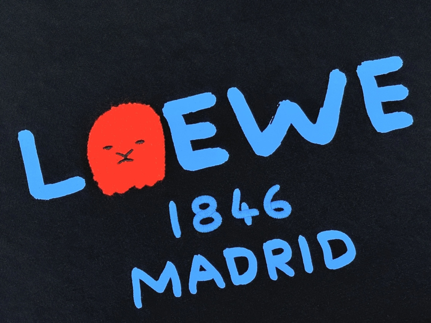 Loewe罗意威/产品简介EW / 狮鬃棉质宽松版型 T恤面料：15支特纺紧密棉 / 230G罗纹：32