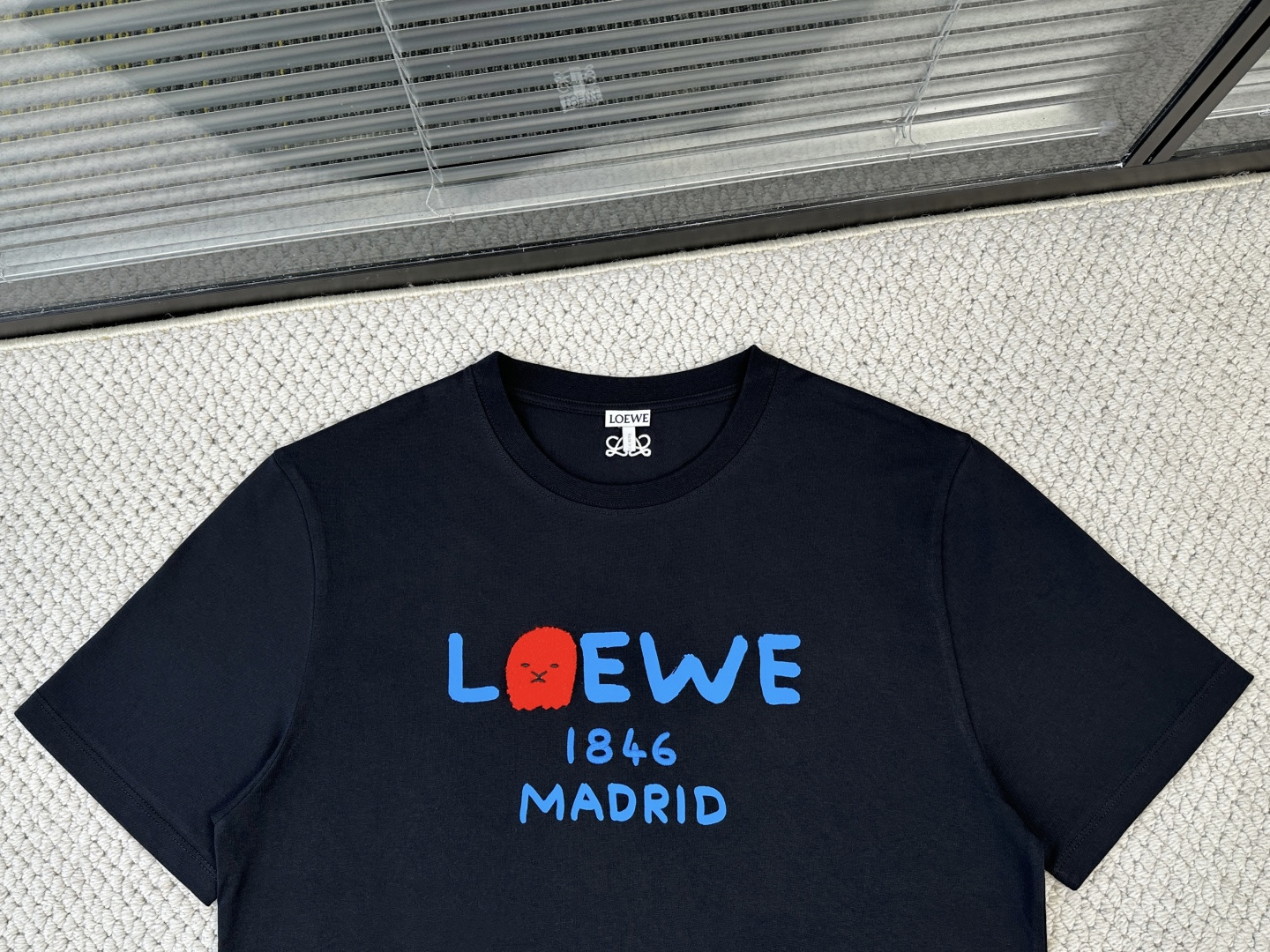 Loewe罗意威/产品简介EW / 狮鬃棉质宽松版型 T恤面料：15支特纺紧密棉 / 230G罗纹：32