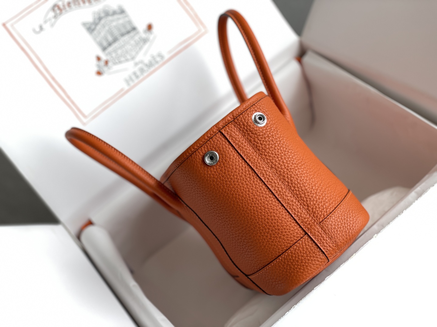 Hermès Garden Party Mini Orange Tote Bag, Hand-stitched N Togo Leather 6 cmp i1744187094483 6317 0 4