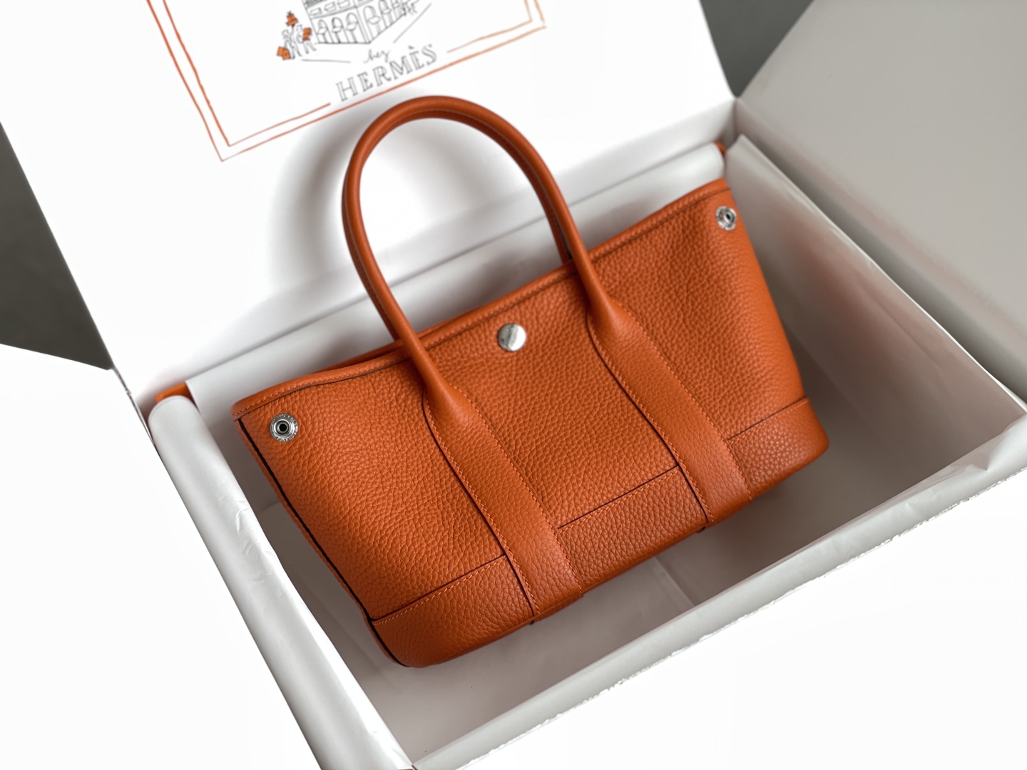 Hermès Garden Party Mini Orange Tote Bag, Hand-stitched N Togo Leather 2 cmp i1744187094492 5280 0 0