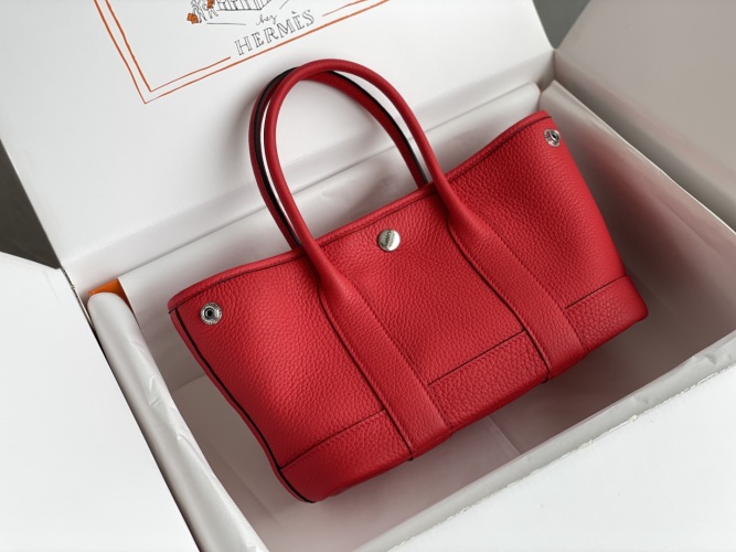 Hermès Garden Party Mini Red Togo Leather Tote Bag, 23 cm 1 Hermès Garden Party Mini Red Togo Leather Tote Bag, 23 cm