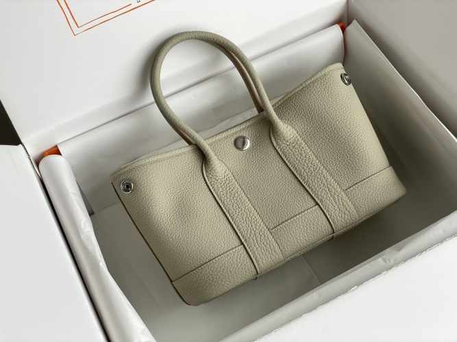Hermès Garden Party Mini Bag in Glacier White Togo Leather with Palladium Hardware 1 Hermès Garden Party Mini Bag in Glacier White Togo Leather with Palladium Hardware