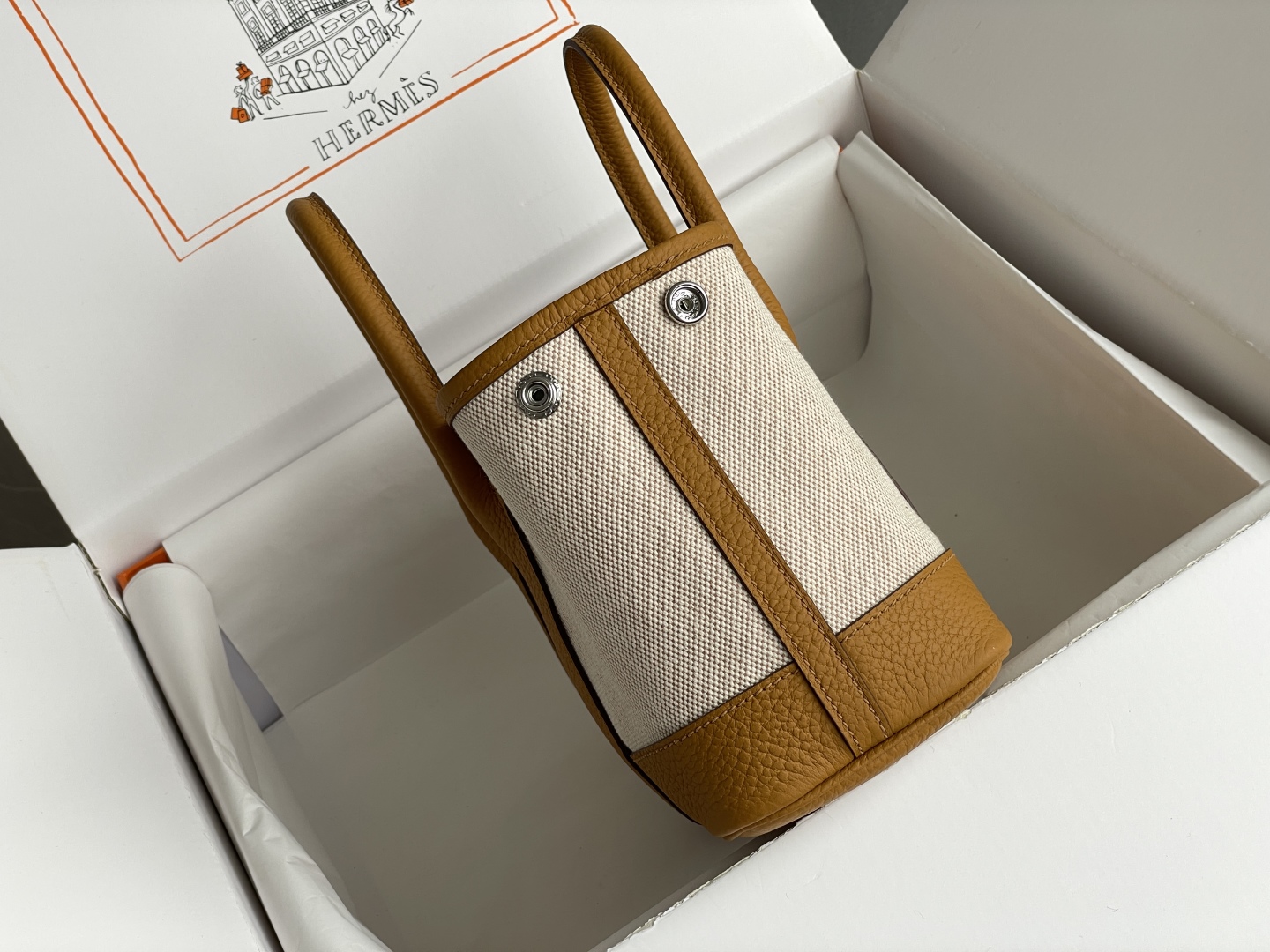 Hermès Garden Party Mini Tote Bag Versatile Beach Gold, 23*16*10cm 6 cmp i1744199338516 9405 0 4