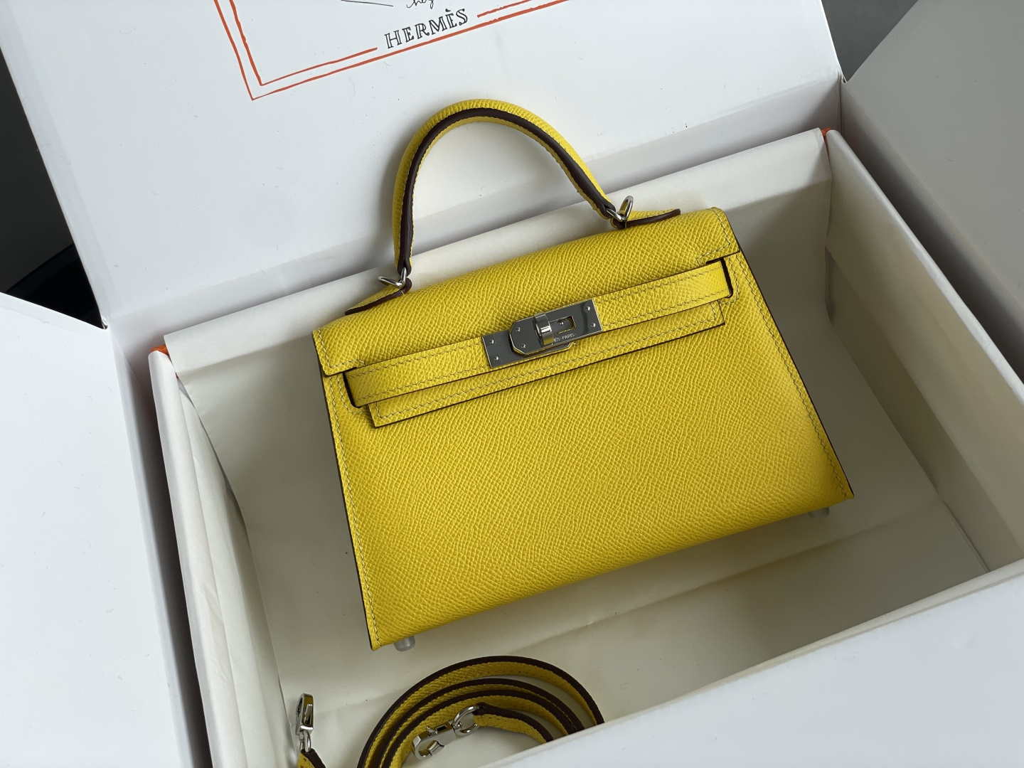 Hermes Mini Kelly II Yellow mini crossbody everyday