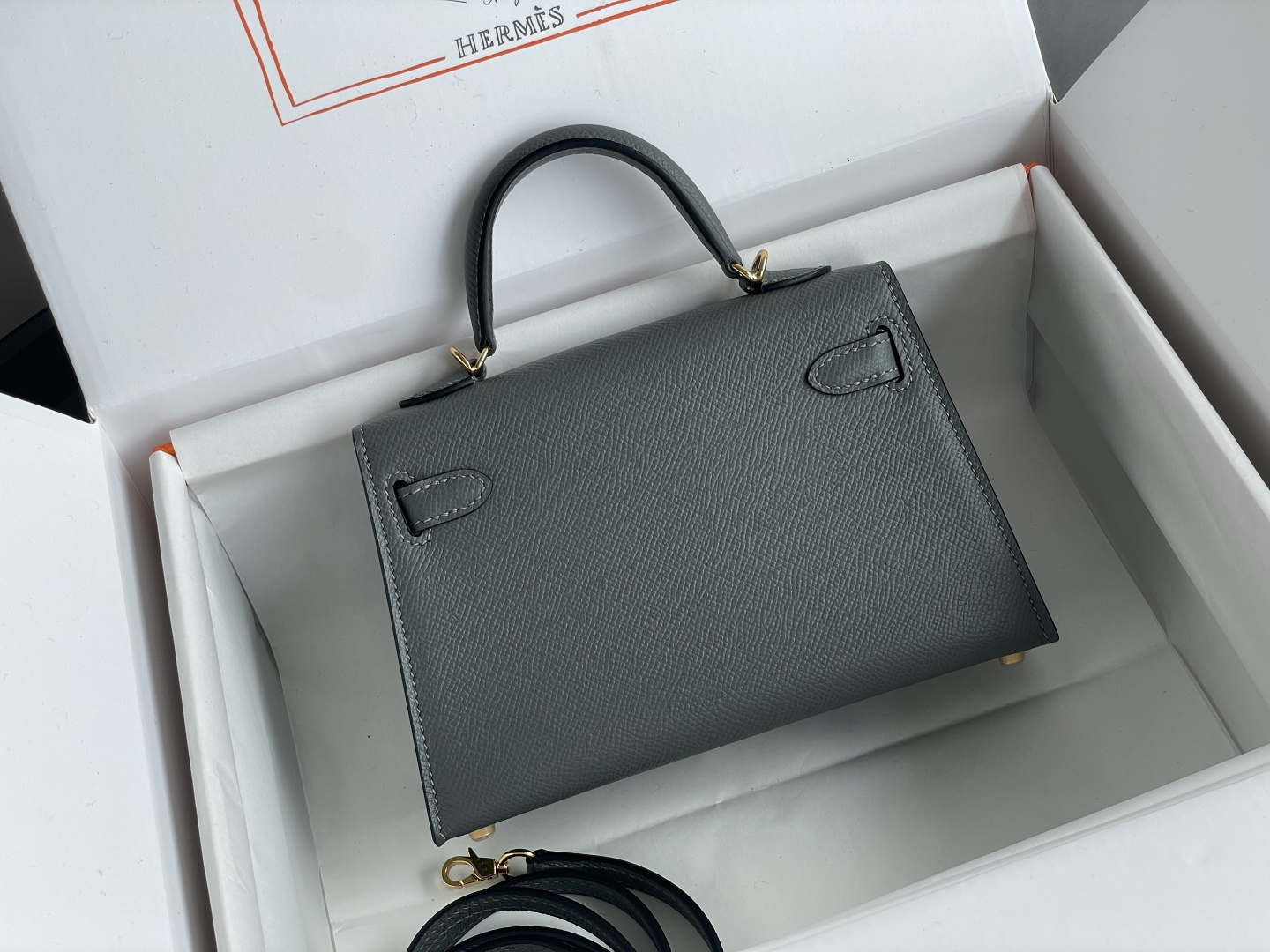 Hermes Mini Kelly Gray mini crossbody everyday