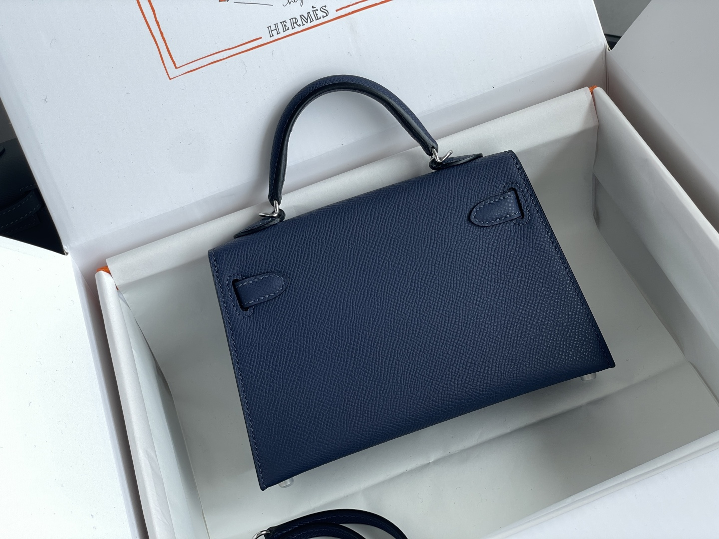 Hermes Kelly Blue mini crossbody everyday
