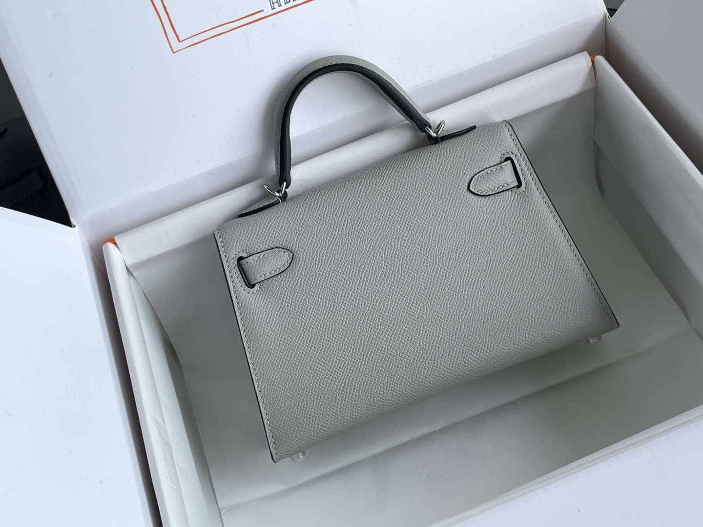 Hermes Mini Kelly II Light Grey mini top handle everyday