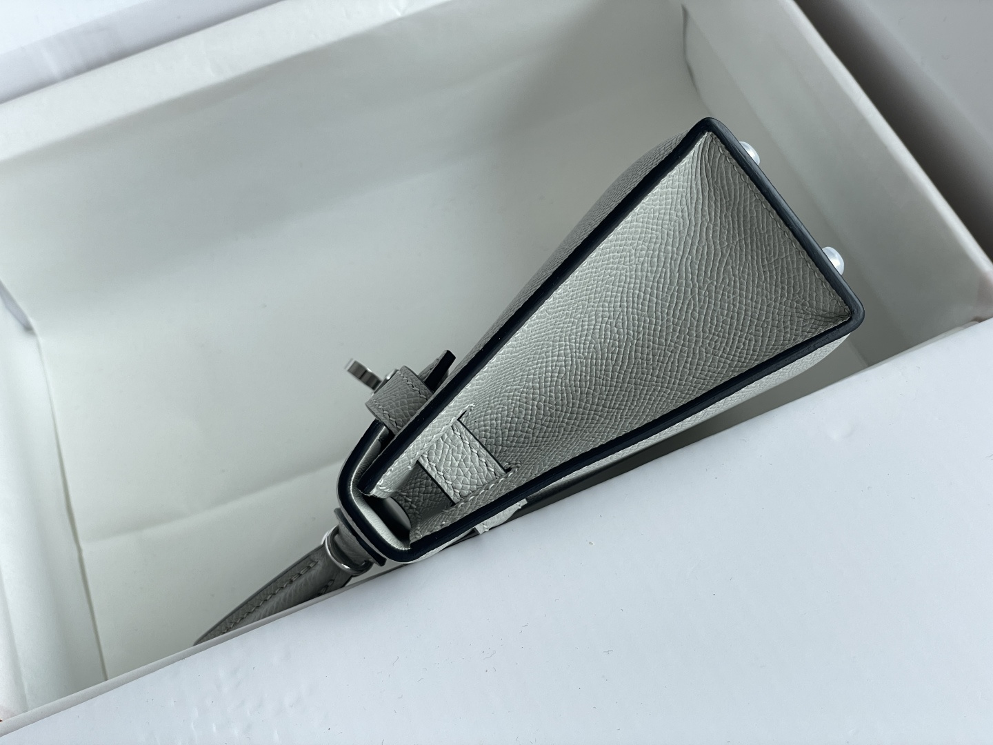 Hermes Mini Kelly II Light Grey mini top handle everyday