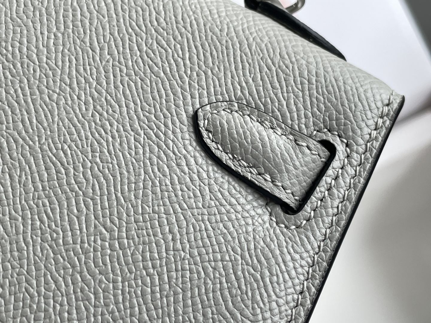 Hermes Mini Kelly II Light Grey mini top handle everyday