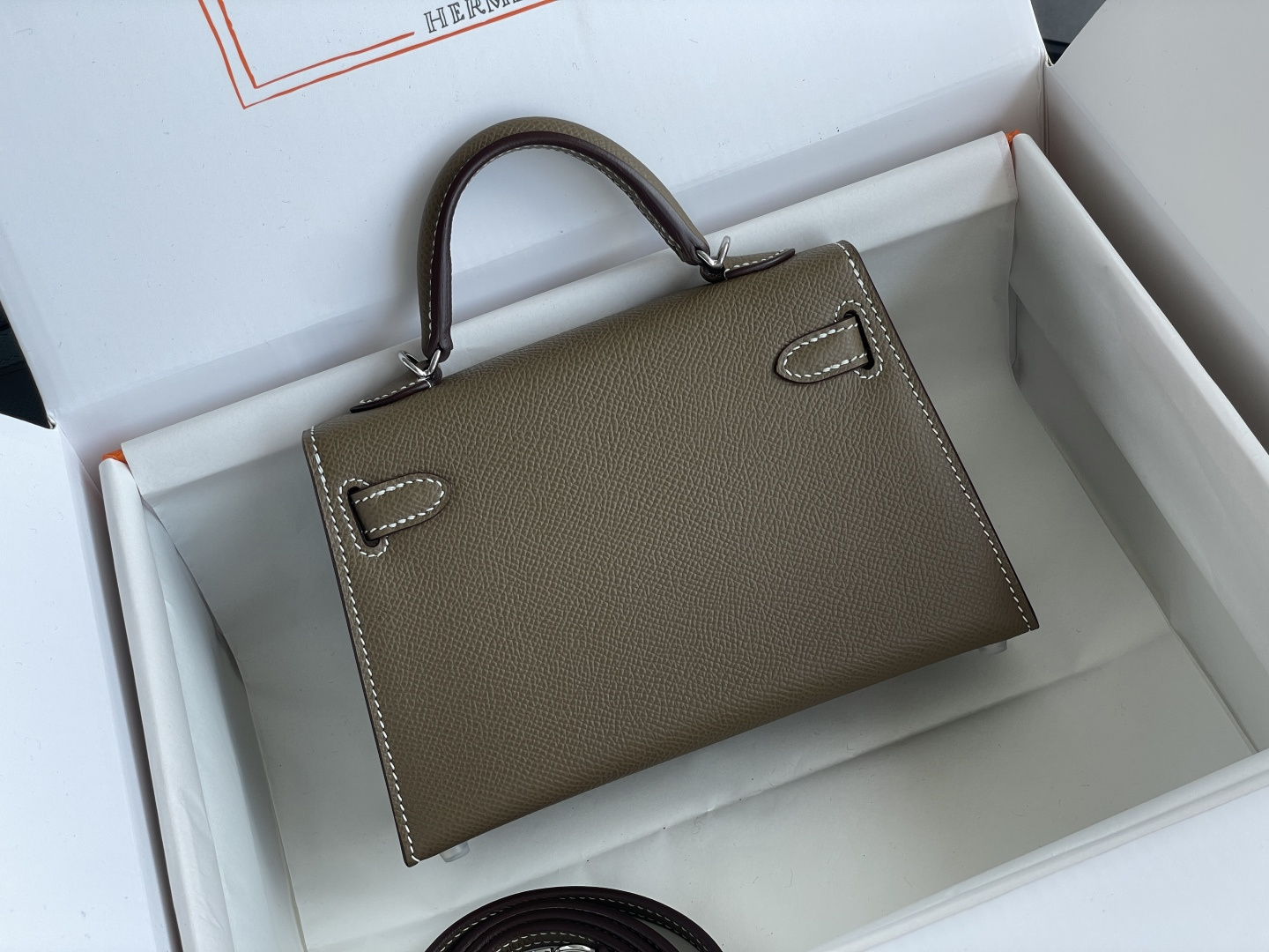 Hermes Mini Kelly II Etoupe mini crossbody everyday