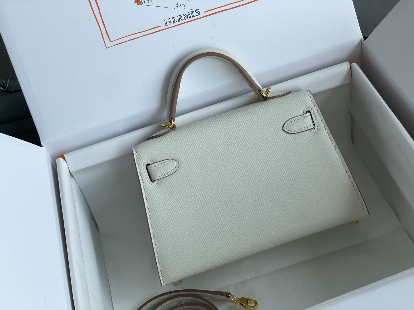 Hermes Kelly White mini crossbody everyday