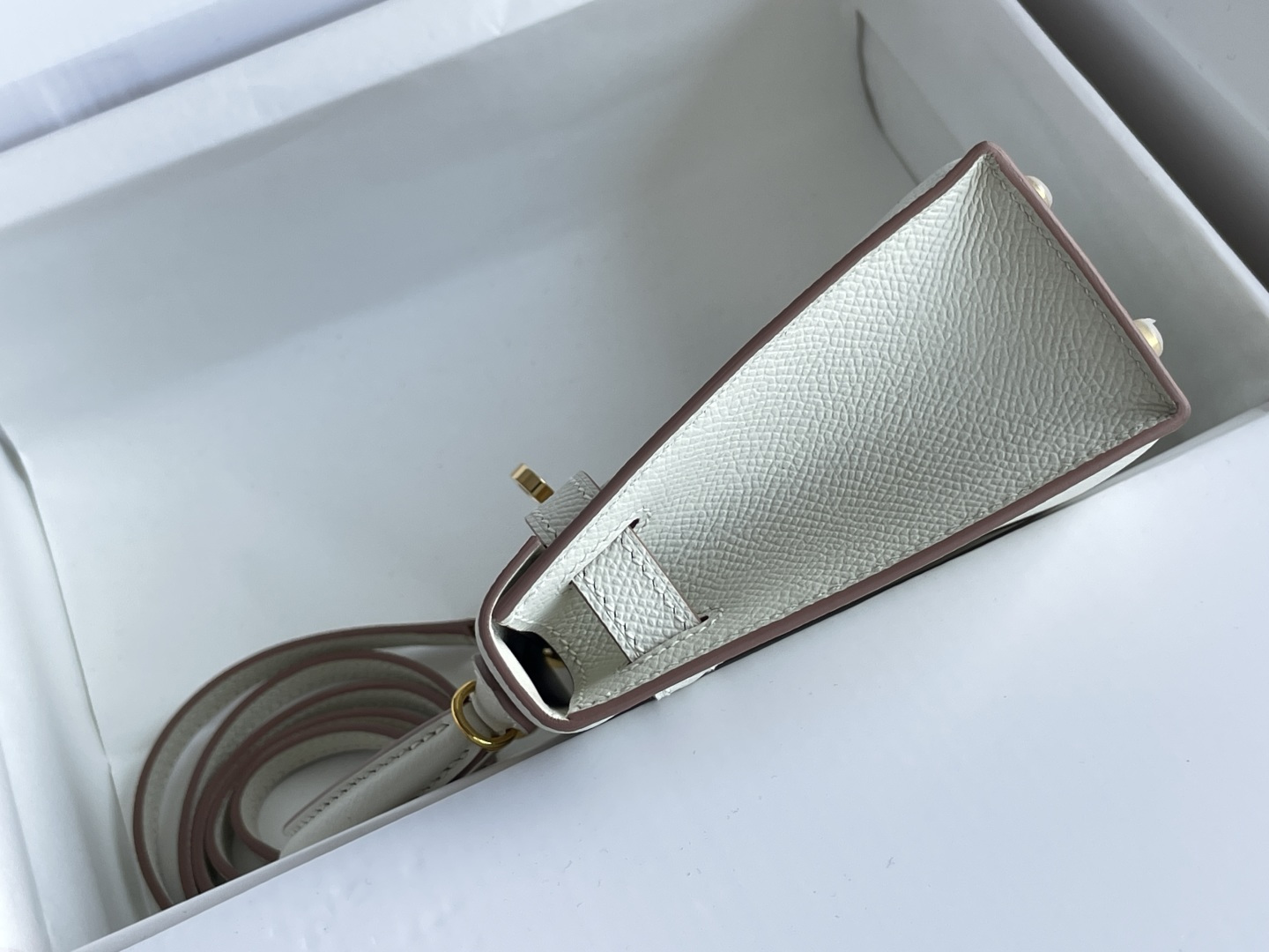 Hermes Kelly White mini crossbody everyday