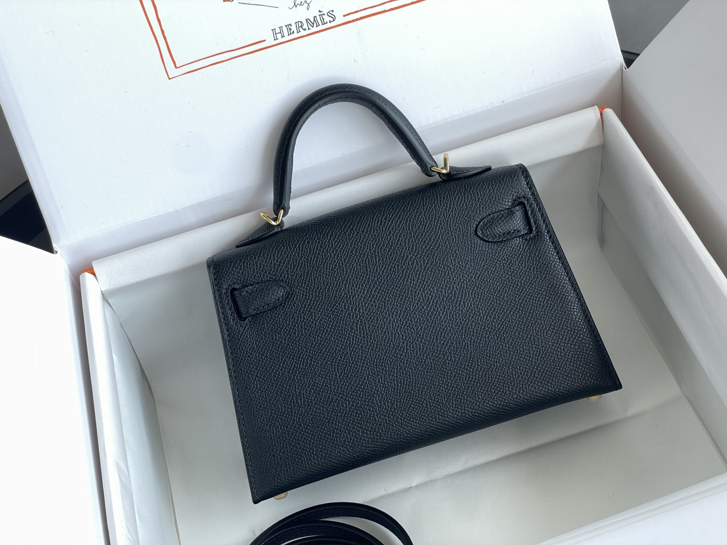 Hermes Kelly Mini II Black mini crossbody everyday