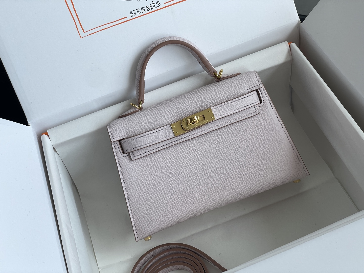 Hermes Mini Kelly II Light Pink mini crossbody everyday