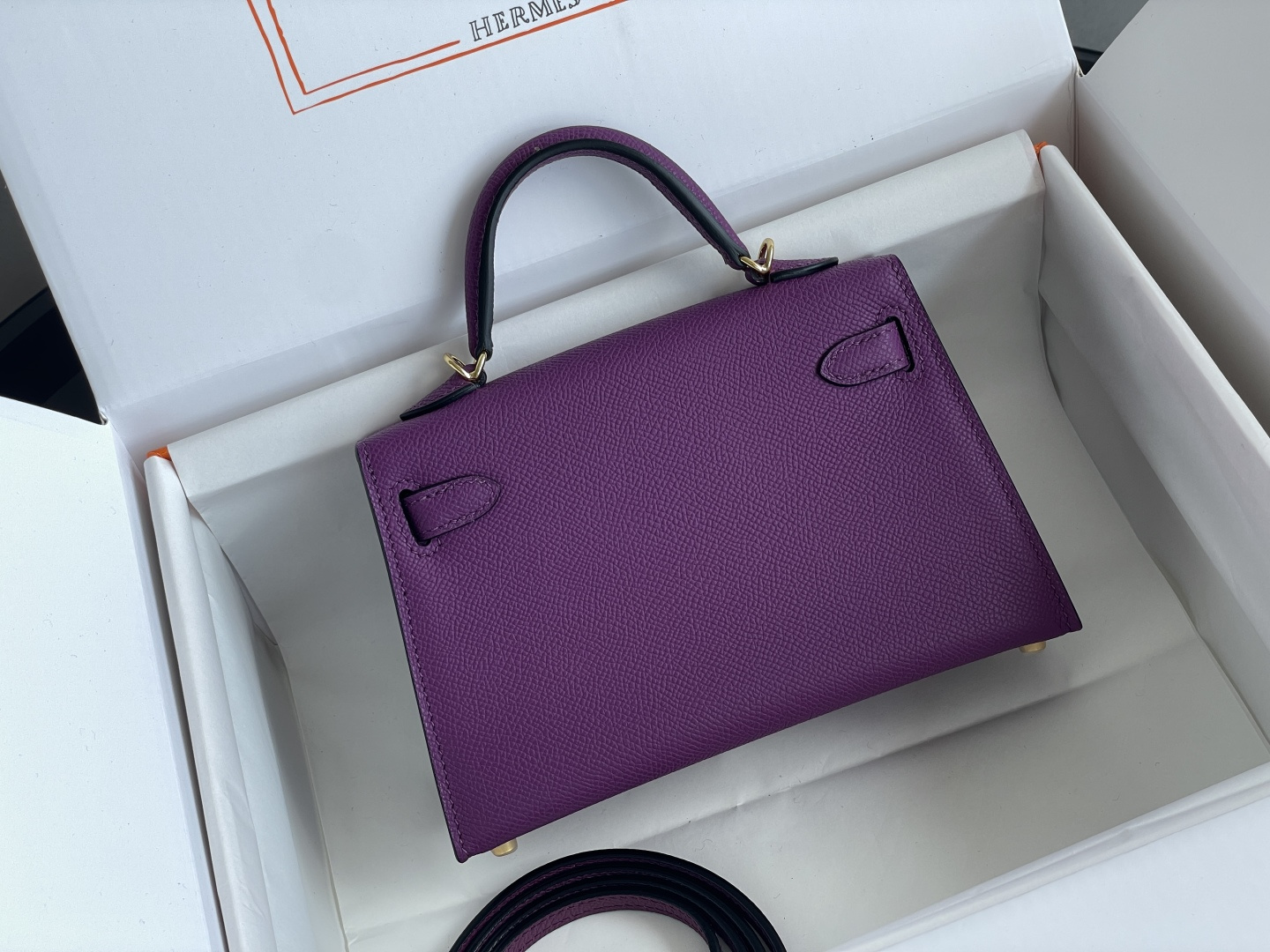 Hermes Kelly Purple mini crossbody everyday