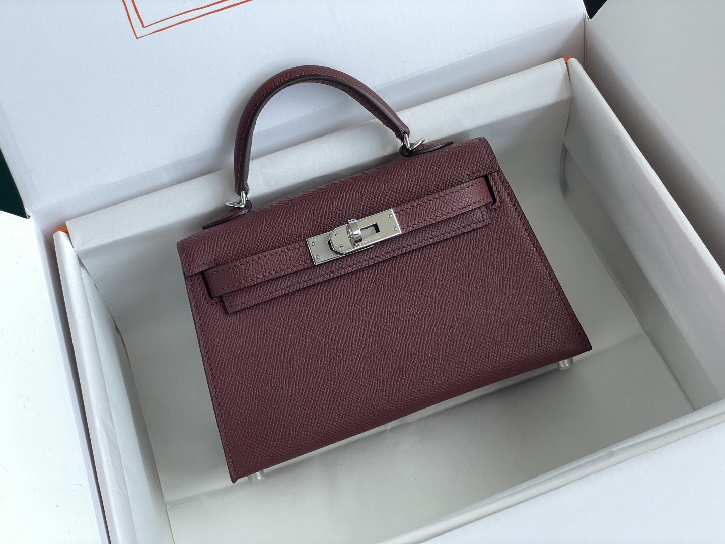 Hermes Kelly Burgundy mini crossbody everyday