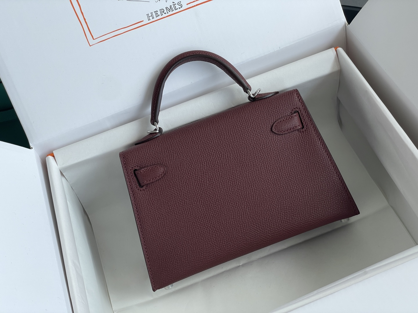 Hermes Kelly Burgundy mini crossbody everyday