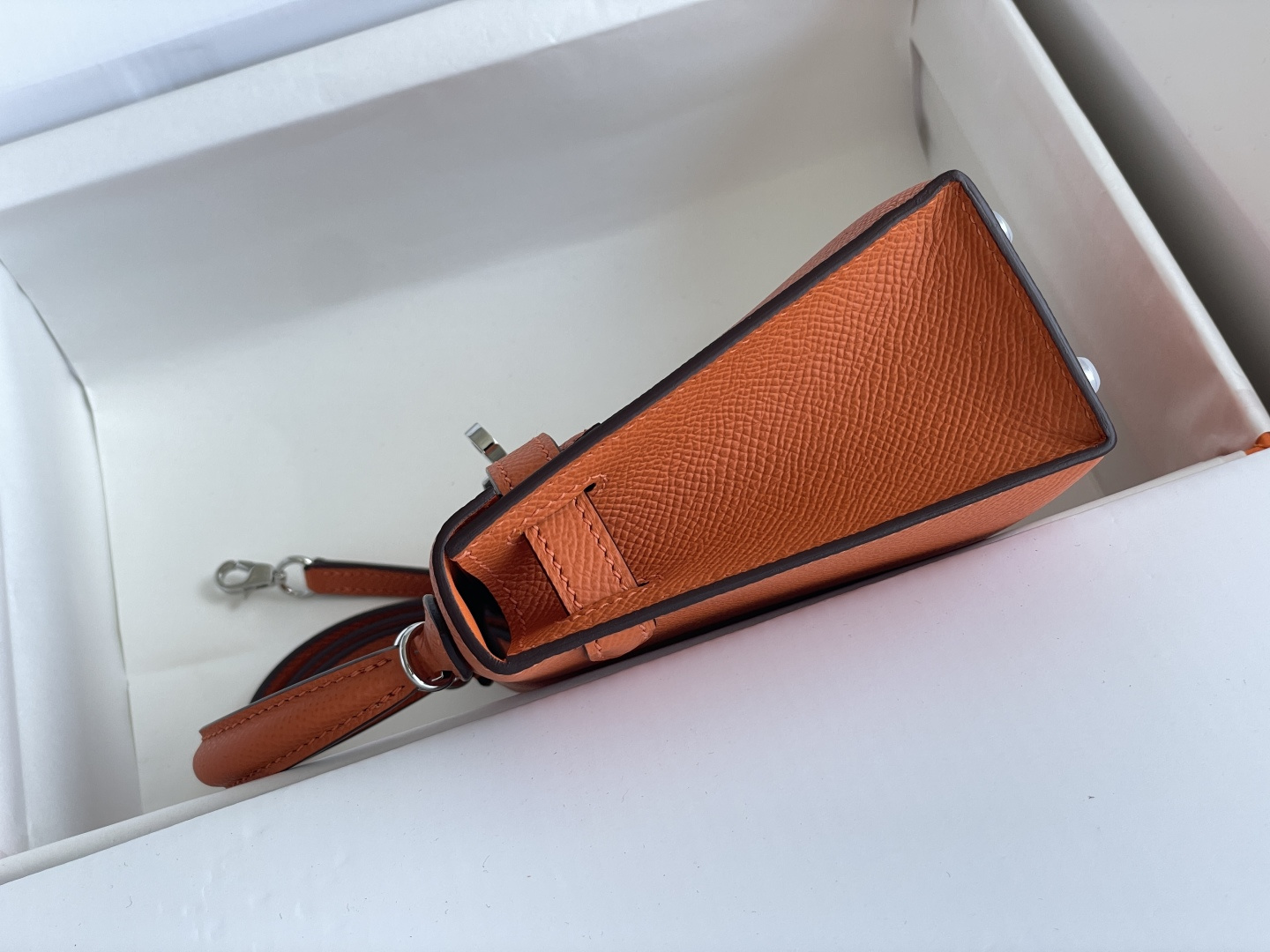 Hermes Mini Kelly II Orange mini crossbody everyday