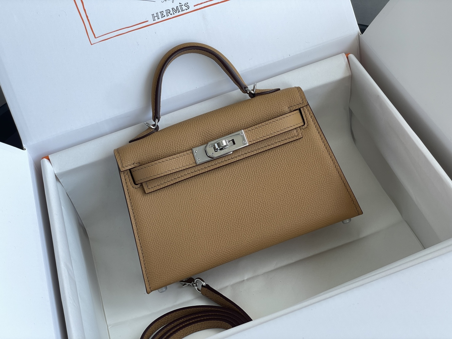 Hermes Mini Kelly II Beige mini crossbody everyday
