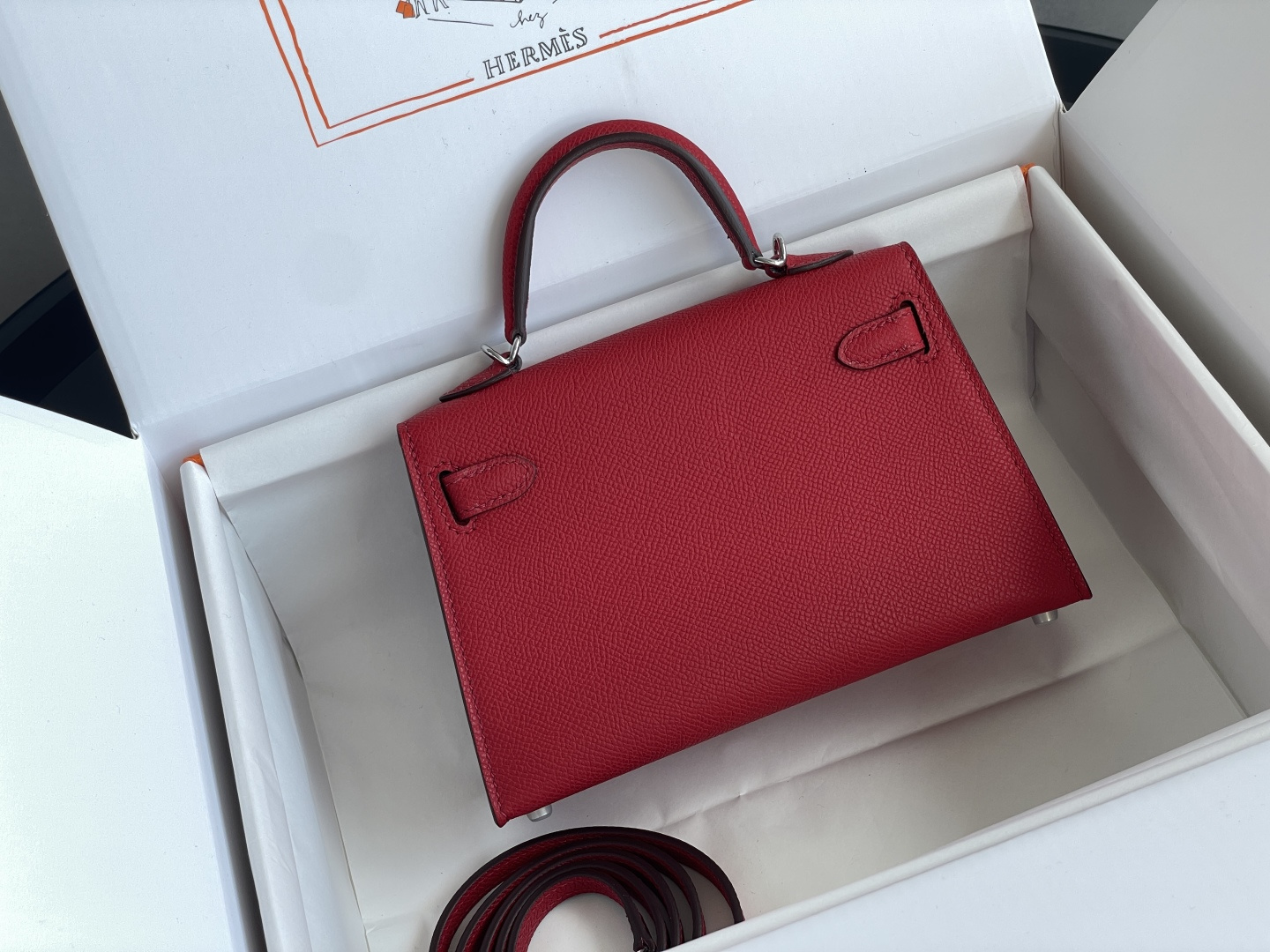 Hermes Kelly Red mini crossbody everyday