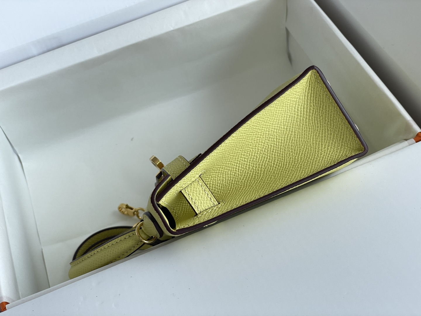 Hermes Mini Kelly II Pale yellow mini crossbody everyday