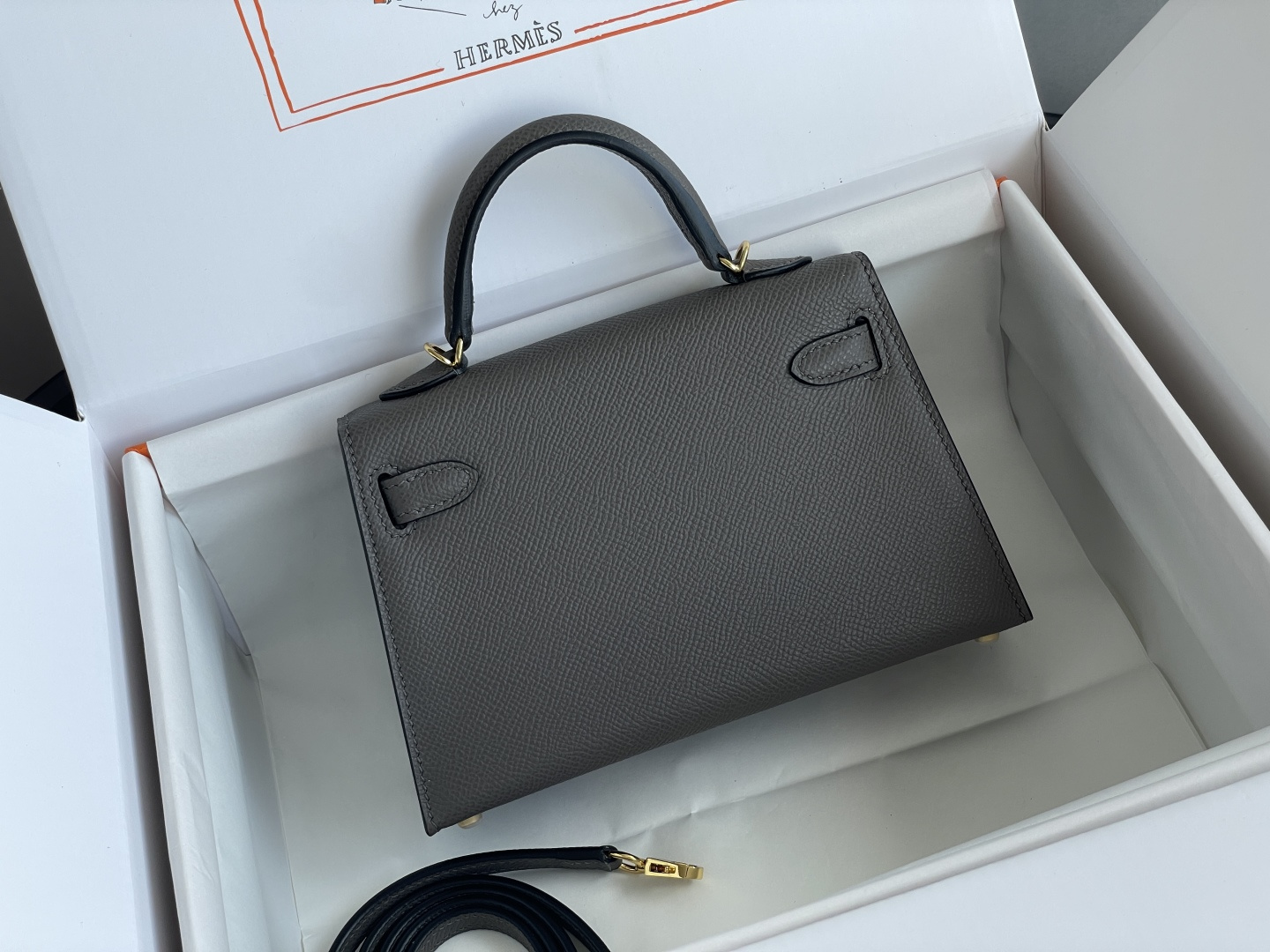Hermes Mini Kelly II Grey mini crossbody everyday