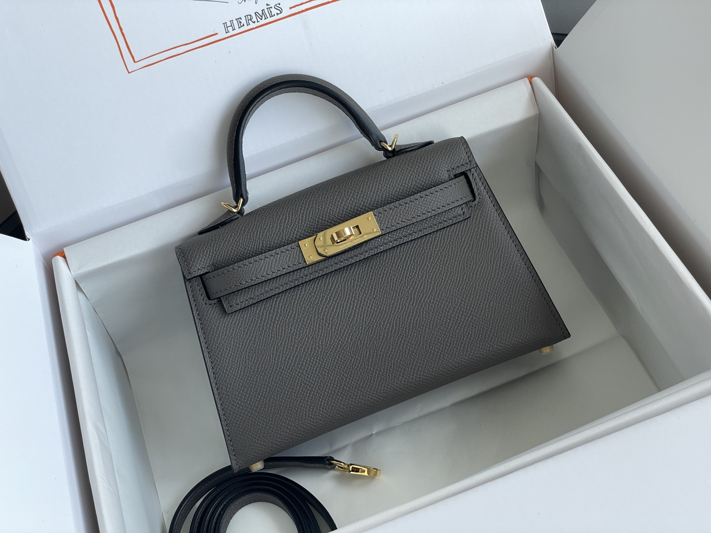 Hermes Mini Kelly II Grey mini crossbody everyday