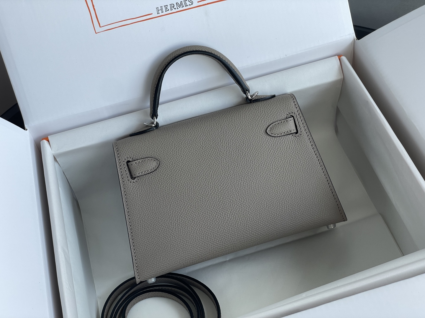 Hermes Mini Kelly II Etoupe Grey mini crossbody everyday