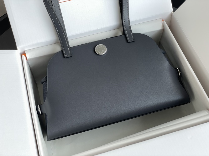 Tablier Sellier Bag in Slate Grey Hunter Cowhide & Swift Calfskin Leather 1 Tablier Sellier Bag in Slate Grey Hunter Cowhide & Swift Calfskin Leather