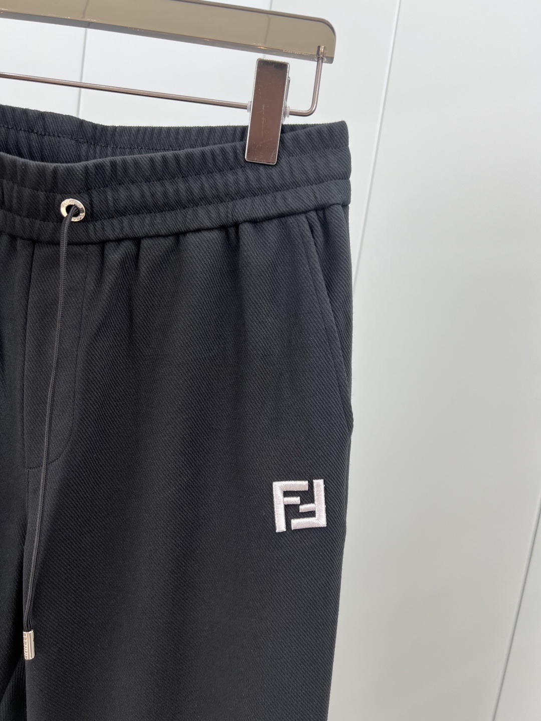 Fendi Men's Black FF Logo Embroidered Knit Lounge Pants - Casual Comfort 7 cmp i1741715200537 843 0 4